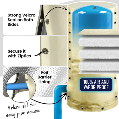 Cold Snap™ Pressure Tank Insulation Cover (Beige)