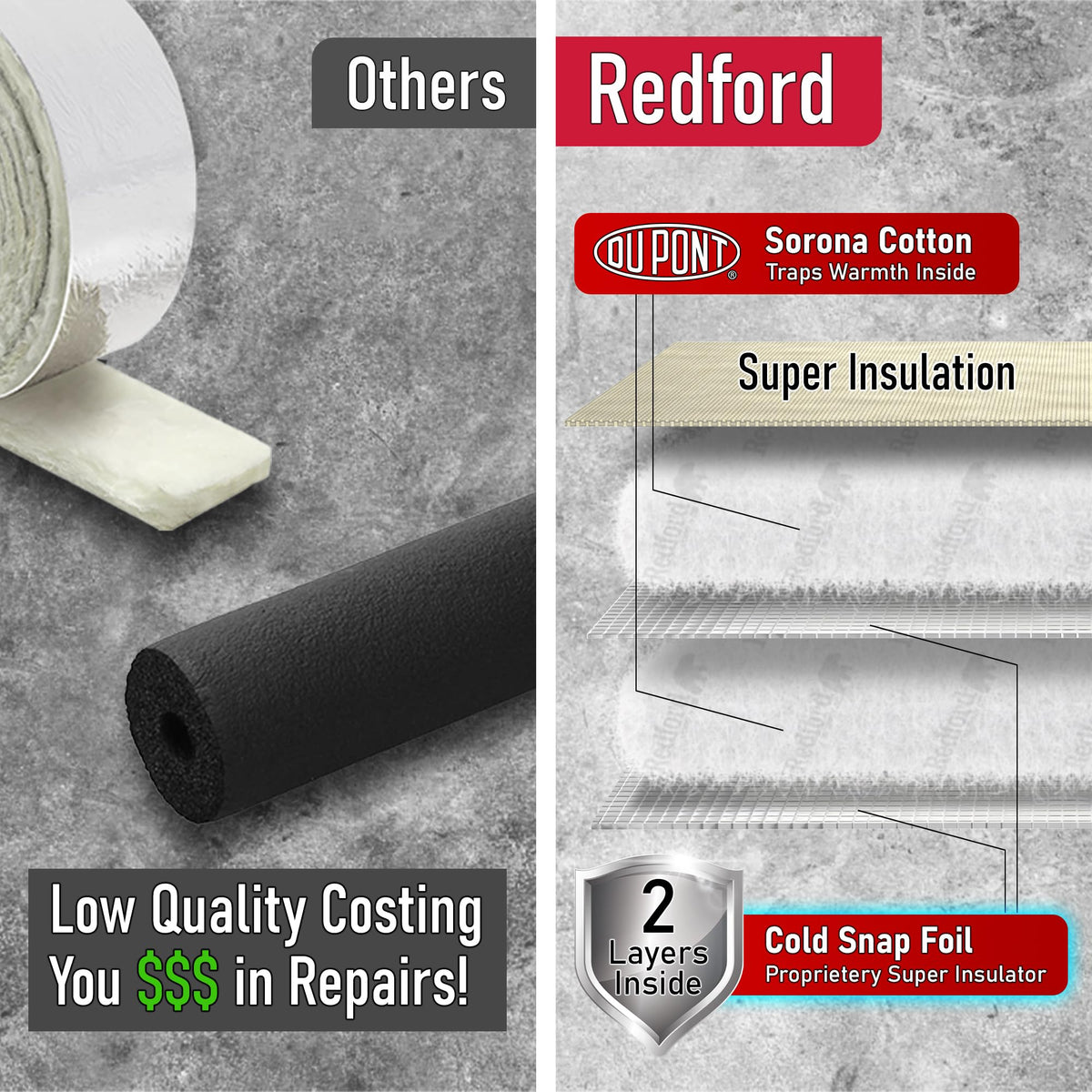 Cold Snap Pipe Sleeve Cover (Beige)
